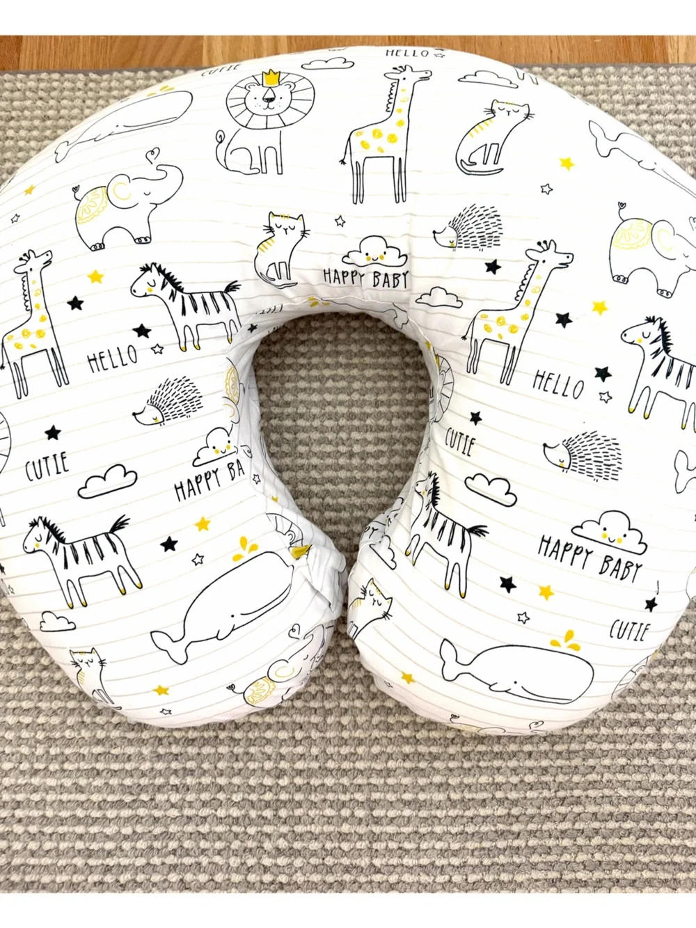 Boppy Nursing Pillow with Happy Baby Animal Print Cover – Baby